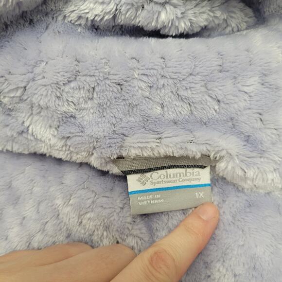 Columbia Rainie Falls lavender purple fleece raincoat 1x jacket - Picture 10 of 10